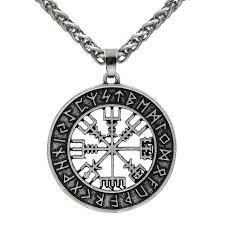 Viking Vegvisir Pendant Prata