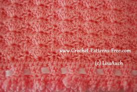 Shell cross stitch patterns for baby afghan. Free Crochet Patterns And Designs By Lisaauch Free Crochet Baby Blanket Pattern In Shell Stitch