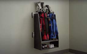 Designed with clean lines and beautiful textured steel finish, the gladiator can take your golf gear and turn them into a decorative addition for your space. The 5 Best Golf Bag Organizers Golf In Progress