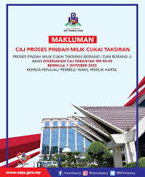 1.1 cukai taksiran adalah cukai yang dikenakan kepada semua pegangan atau hartanah berkadar yang ada di kawasan pentadbiran majlis bandaraya seremban (mbs). Makluman Caj Proses Pindah Majlis Perbandaran Selayang Facebook