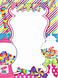 Free Candyland Invitation Template Elegant Sweet Shop Border Borders And Backgrounds Pintere In 2020 Candyland Invitations Candy Land Birthday Party Candyland Birthday