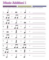 Students write the number of beats that each note or rest is worth, then solve the equation. Music Math 3 Addition Worksheet Packet Pdf The Piano Student
