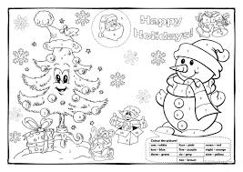 Christmas Colouring 1 English Esl Worksheets Christmas Worksheets Christmas Math Activities Color Activities