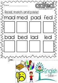 Ad Ed Picture Sort Www Englishsafari In Word Family Worksheets Cvc Words Word Families