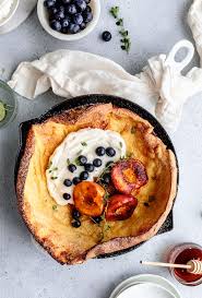 Dutch Baby With Caramelized Peaches Recipe Caramelized Peaches Dutch Baby Pancake Dutch Baby Recipe