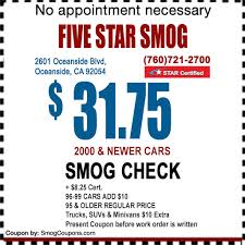 31 75 Smog Check Oceanside Star Certified Five Star Smog
