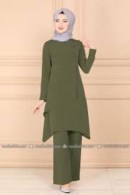 Modaselvim Kombin Verev Detay Dugmeli Kombin 4255s324 Haki The Dress Moda Stilleri Gunluk Tarzlar