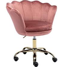 wahson home office task chair with wheels velvet seashell back swivel desk chair for women girls living room heig swivel chair desk task chair chair