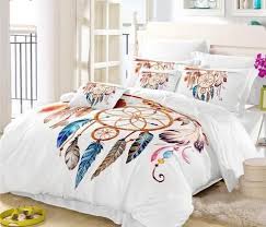Parure Housse De Couette Attrape Reves Plumes Et Fleche Parure Housse De Couette Housse De Couette Parure De Lit