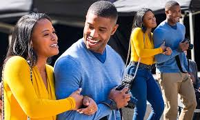 An american hero · michael jordan to the max · like mike. Michael B Jordan And Co Star Chante Adams Cozy Up On Set Of Denzel Washington S Journal For Jordan Daily Mail Online