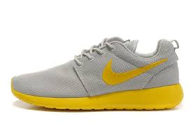 nike roshe run mesh sneakers training lichtgrijs geel heren goedkoop kopen nike roshe nike sportschoenen nike