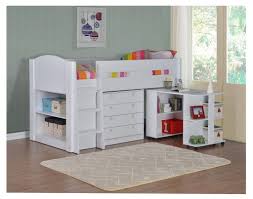 A Brand New Mid Sleeper In Two Colours A Simple Design But Creates Storage Galore And With A Rolling Desk P Mid Sleeper Bed Cabin Bed With Storage Sleeper Bed