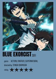 Anime room decor, anime posters. Blue Exorcist By Ines Anime Printables Minimalist Anime Posters Anime Minimalist Poster