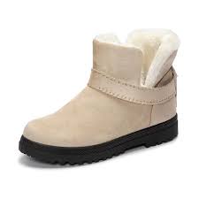 Us Size 5 12 Fur Lining Snow Ankle Short Boots Round Toe Soft Winter Boots