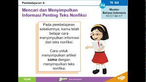 Namun, kamu harus memahami terlebih dahulu apa itu teks nonfiksi. Bahasa Indonesia Tema 5 Kelas 5 Teks Nonfiksi Youtube