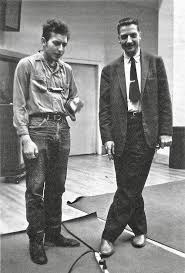 1962…..Bob Dylan and his producer, the man who discovered him, the great John  Hammond.