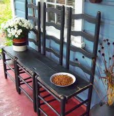 3 Old Chairs 1 Renewed Bench Junkmarket Style Idee Deco Rangement Meuble A Fabriquer Soi Meme Projet Maison