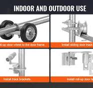 VEVOR Sliding Gate Kit, 6” Rolling Gate Hardware Kit C-type, Wheel Carrier  with Two 6" Wheels Support, Heavy Duty Sliding Gate Rollers for Connect ...