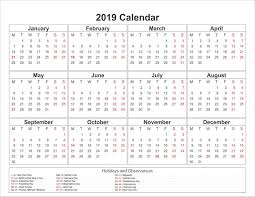 Calendar 2019 With Holidays Calendar 2019 Printable Calendar 2019 Template Calendar 2019 With Holidays