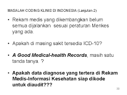 Manajemen rekam medis dan informasi kesehatan. Audit Coding Methodology Disusun Oleh Dr Mayang Anggraini