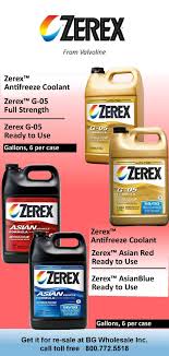 Zerex Antifreeze By Valvoline G 05 Full Strength And 50 50