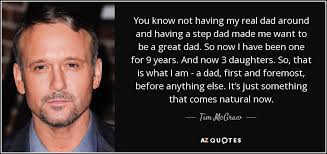 A winning strategy must include losing. Tim Mcgraw Quote You Know Not Having My Real Dad Around And Having