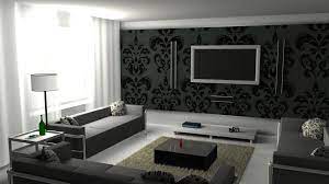 Черно белый зал в квартире