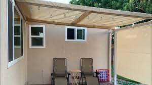 Patio blinds are functional screens placed around a patio for the purpose of creating privacy, providing shade, and protecting patio furniture. Diy Easy Backyard Shade Canopy Under 50 Pergola Diy Youtube