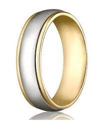 Designer Men S Wedding Ring Mixed 14k Yellow And White Gold 4mm Gold Wedding Band Men S Wedding Ring White Gold Wedding Bands