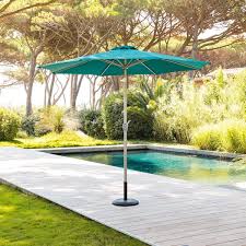 Parasol Droit Rond Inclinable Fidji Bleu Canard En 2020 Parasol Parasol Inclinable Idees De Patio