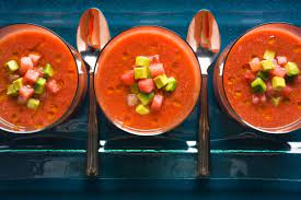 Tomato Watermelon Gazpacho With Avocado Recipe Recipe Gazpacho Avocado Recipes Recipes