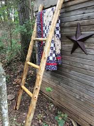 Log Quilt Ladder Rack Quilt Display Rustic Quilt Rack Log Home Decorating Quilt Ladder Pumpkin Decorating Diy