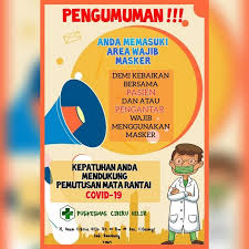 Masuk puskesmas wajib pakai masker. Diperhatikan Ya Untuk Semua Puskesmas Cibiru Hilir Facebook