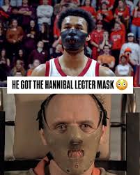 James Scott's mask is lowkey tough 😅 Louisville Men's Basketball