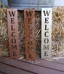 I always wanted steel connectors to make the appliance cutout kits but could never find them at lowes or home depot. Vertical Metal Welcome Sign Metal Wall Art Monogram Metal Art Metal Wall Decor Custom Metal Signs Vintage Sign