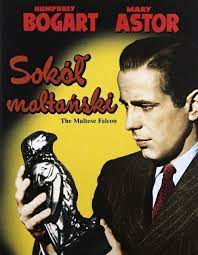 The Maltese Falcon 1941 Polish Movie Poster Film Noir Humphrey Bogart Detective