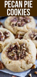 Pecan Pie Cookies Crazy For Crust Recipe Pecan Pie Cookies Easy Cookie Recipes Yummy Cookies