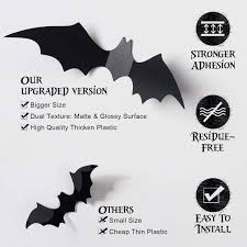 Check out our bat halloween decoration selection for the very best in unique or custom, handmade pieces from our shops. Buy Coogam 60pcs Halloween 3d Bats Decoration 2021 Upgraded 4 Different Sizes Realistic Pvc Scary Black Bat Sticker For Home Decor Diy Wall Decal Bathroom Indoor Hallowmas Party Supplies Online In Turkey B07trcjjs3