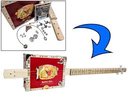 Complete DIY 3-String Fretted Cigar Box Guitar Kit with Neck - includes  AcousticElectric Pickup : Amazon.ca: Musical Instruments, Stage & Studio