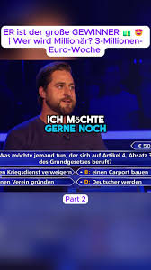 ER ist der große GEWINNER 💵​😍​​ Wer wird Millionär 3-Millionen-Euro... |  TikTok