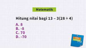 Tulis nama dan angka giliran anda pada ruang yang disediakan. Tutor Tv Pt3 On Twitter Soalan Matematik Untuk Anda Apa Jawapannya Tutortvpt3 Pt3 Pt32016 Https T Co 07lzsrzn1q