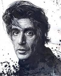 Al Pacino Portrait Original Handmade Artwork Portrait In Etsy In 2021 Celebrity Art Portraits Al Pacino Portrait