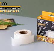 Lineco Archival Self-Adhesive Mounting/Hinging Tissue, Mounting Art,  Documents, Crafts, and Matting Projects, Acid-Free Non-Yellowing, 1" x 12  ft, ...