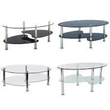 Choose a new oval coffee table made from wood, glass, metal, and woven natural materials to fit the decor of your home. Tables Clear Glass Designer Modern Oval New Home Contemporary Coffee Table Black Home Furniture Diy Anwalt Bevensen De