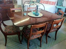 Beautiful Vintage Drexel Dining Table With Six Reupholstered Chairs 795 00 China Cabinet 495 00 Reupholster Chair Dining Table Reupholster