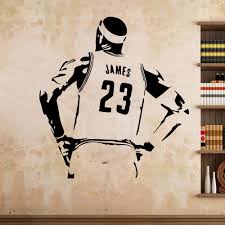 Basketball Star Lakers Lebron James Lbj Wall Sticker For Kids Room Decoration Vinyl Self Waterproof Art Decor Mural Buy At The Price Of 2 64 In Aliexpress Com Imall Com