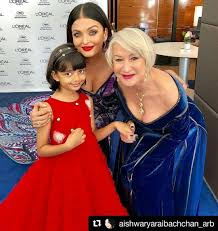 Aishwarya Rai Bachchan With Her Daughter At Cannes 2018 Aishwarya Rai Bachchan Bollywood Celebrities Actress Aishwarya Rai
