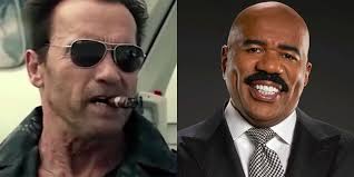 No Big Deal, Just Steve Harvey Pulling An Arnold Schwarzenegger And Living  His Best Life With A Cigar