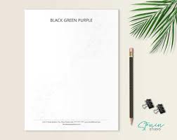 Modello Carta Intestata Per Word Download Istantaneo Writing Etsy