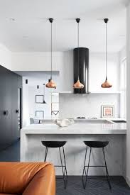 Black And Copper Kitchen Design Black And Copper Accents In A White Kitchen Australian Contemporary Kitchen White Modern Kitchen Modern Kitchen Design Contemporary Kitchen